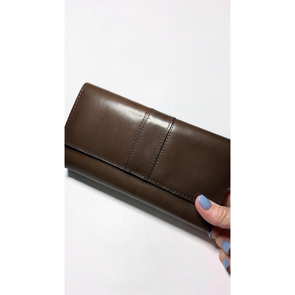PATRICIA NASH Bosa Wallet In Mushroom Brown Leather MSRP $99 NWT